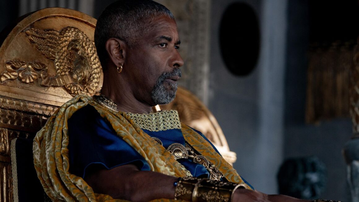 Denzel Washington as Macrinus in Gladiator II