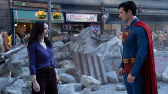 David Corenswet and Rachel Brosnahan in Superman trailer.
