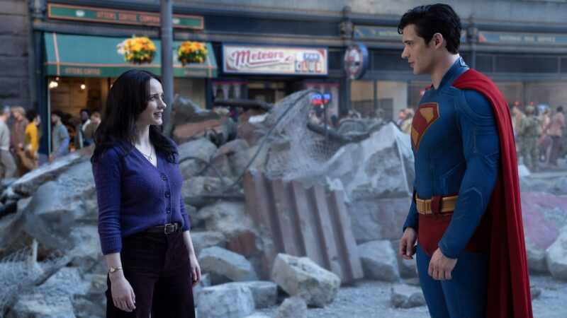 David Corenswet and Rachel Brosnahan in Superman trailer.